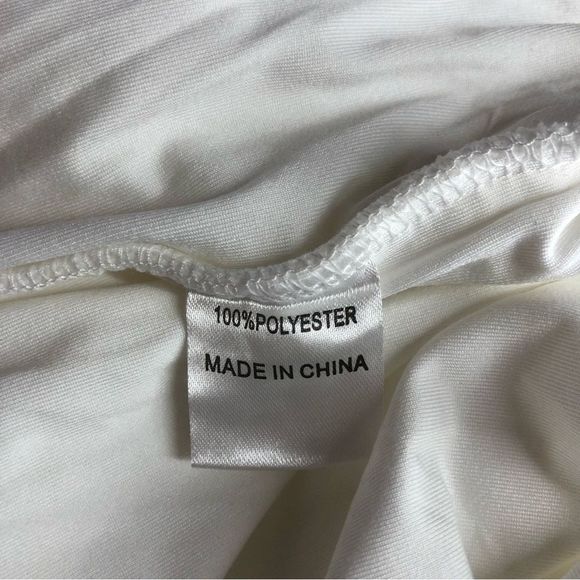 Hello Molly Montage Moment Dress in White size 4/Small NWT Ruched Off Shoulder - Picture 12 of 15
